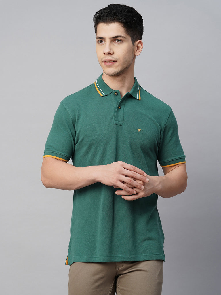 Green Polo Collar T-shirt