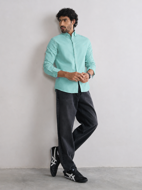 Plain Tailored Fit Oxford Shirt