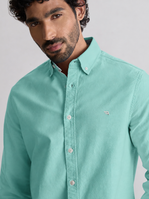 Plain Tailored Fit Oxford Shirt