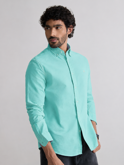 Plain Tailored Fit Oxford Shirt