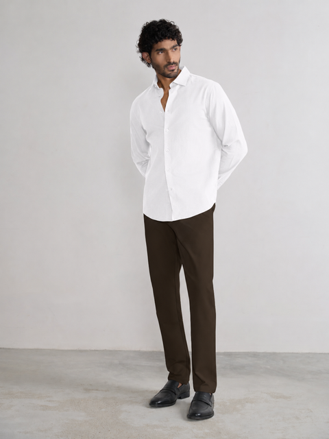 Slim Fit Cotton Blend Trouser