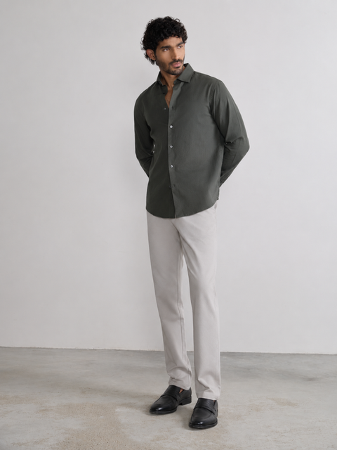 Regular Fit Cotton Blend Trouser