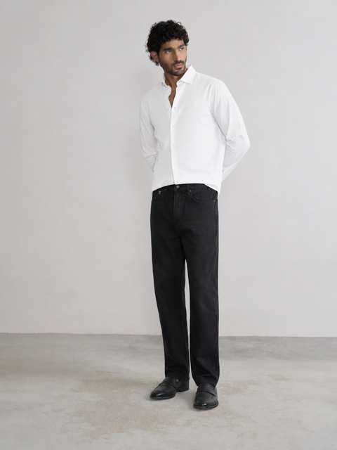 Loose Fit Rigid Denim Jeans