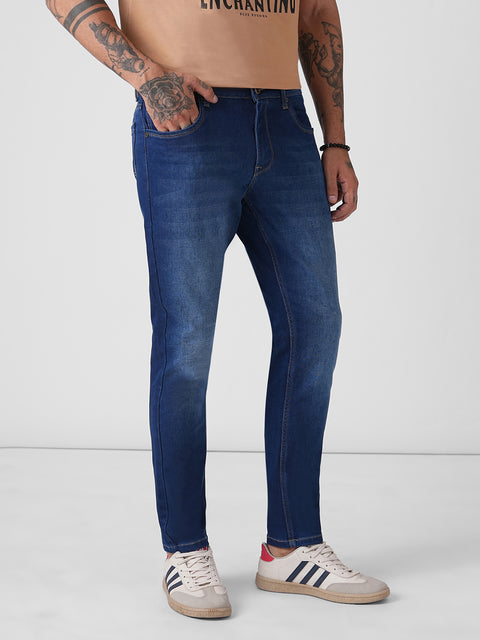 KNITTED ANKLE FIT JEANS