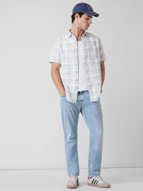 LIGHT BLUE STRAIGHT FIT JEANS
