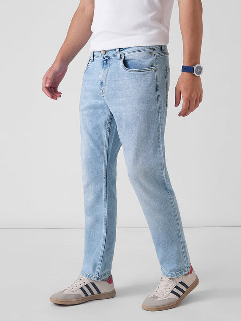 LIGHT BLUE STRAIGHT FIT JEANS