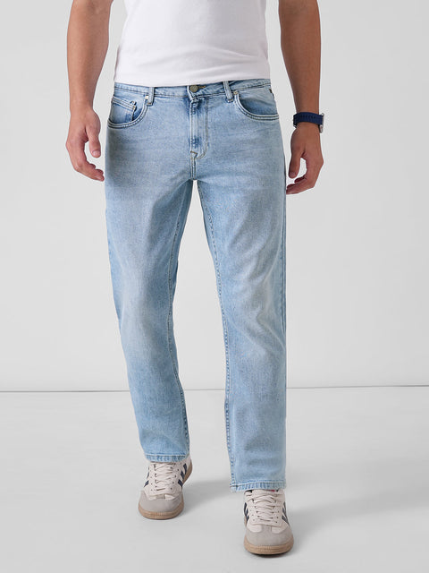 LIGHT BLUE STRAIGHT FIT JEANS