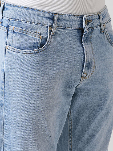 LIGHT BLUE STRAIGHT FIT JEANS