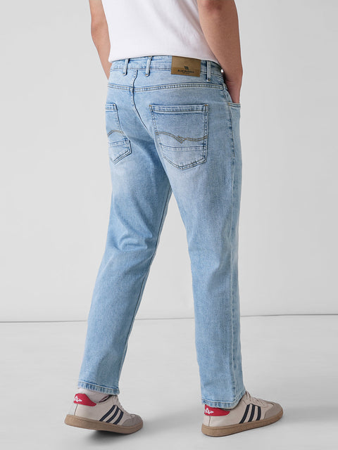 LIGHT BLUE STRAIGHT FIT JEANS