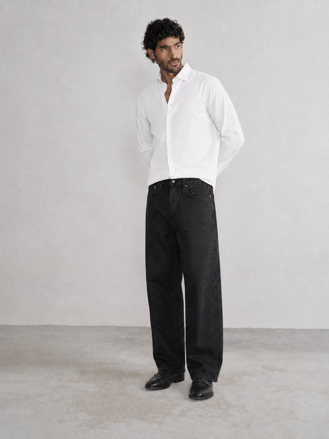 Relaxed Fit Rigid Denim Jeans