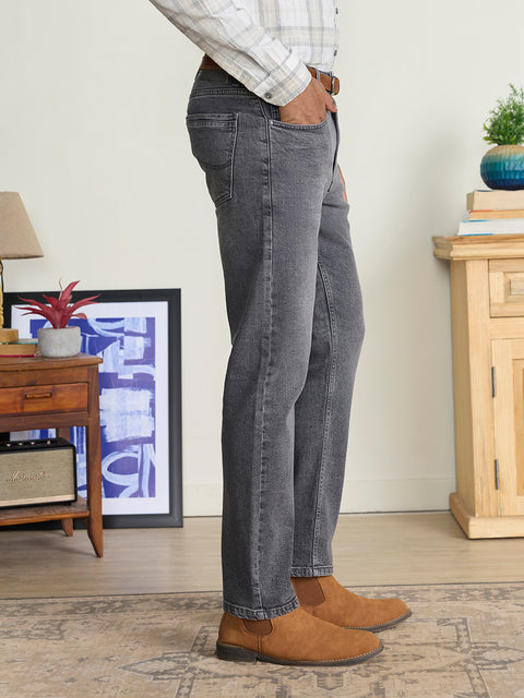 Twill Solid Relaxed Fit Jeans