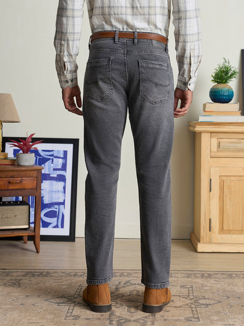Twill Solid Relaxed Fit Jeans