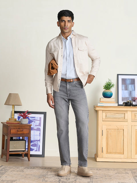 Rigid Solid Relaxed Fit Jeans