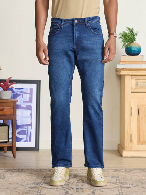 Twill Solid Straight Fit Jeans