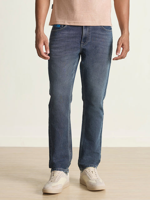 Knitted Solid Slim Fit Jeans