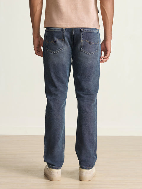 Knitted Solid Slim Fit Jeans