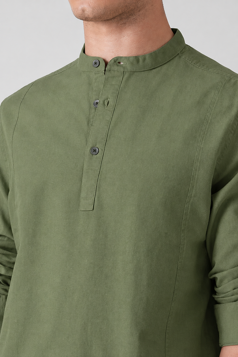 Cotton Mandarin Collar Kurta