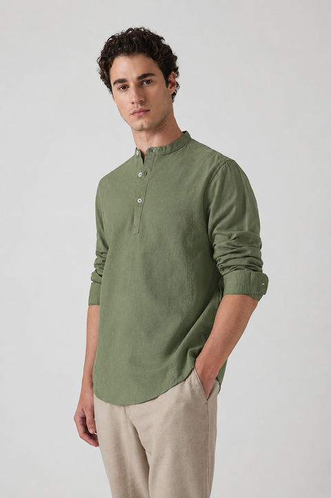 Cotton Mandarin Collar Kurta