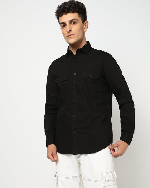 VARON Black Utility Shirt