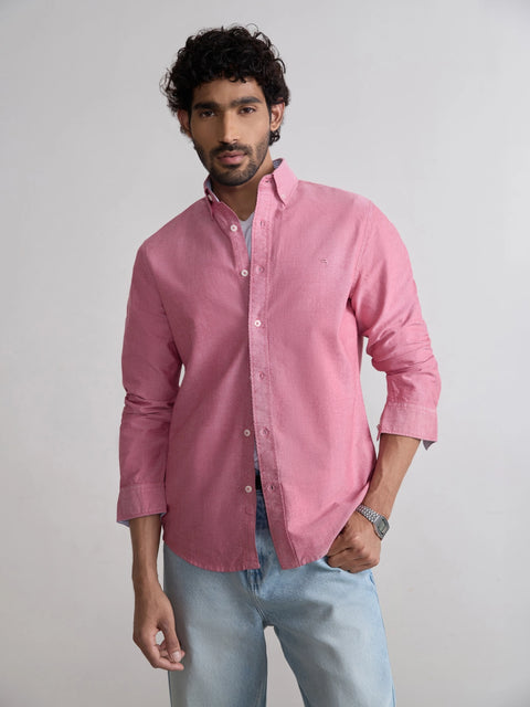 Plain Tailored Fit Oxford Shirt