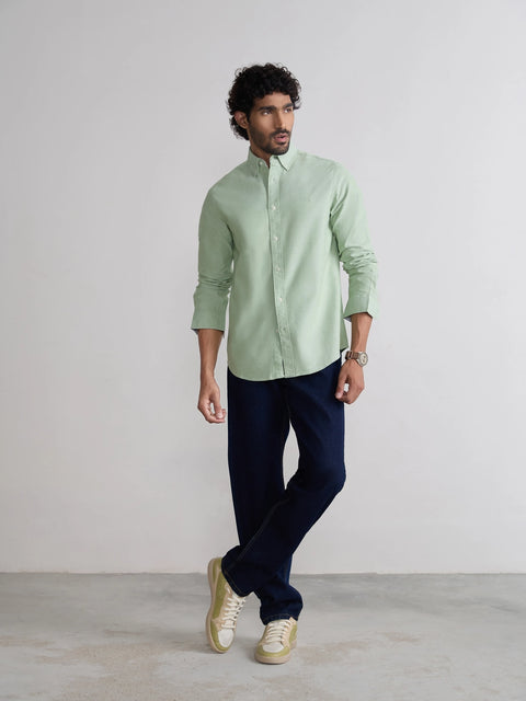 Plain Tailored Fit Oxford Shirt