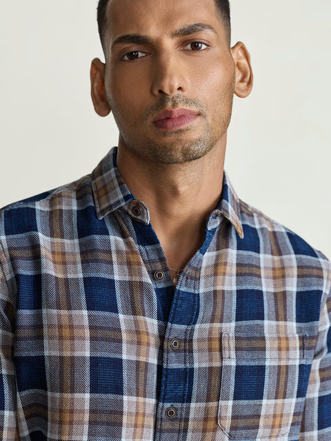 Dobby Checkered Tailored Fit Shirt