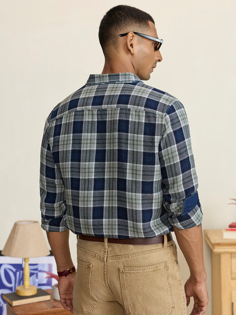 Dobby Checkered Tailored Fit Shirt