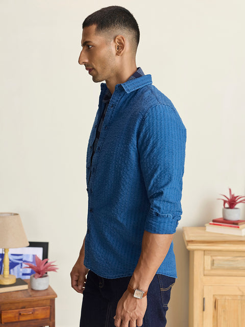 Dobby Solid Tailored Fit Shirt