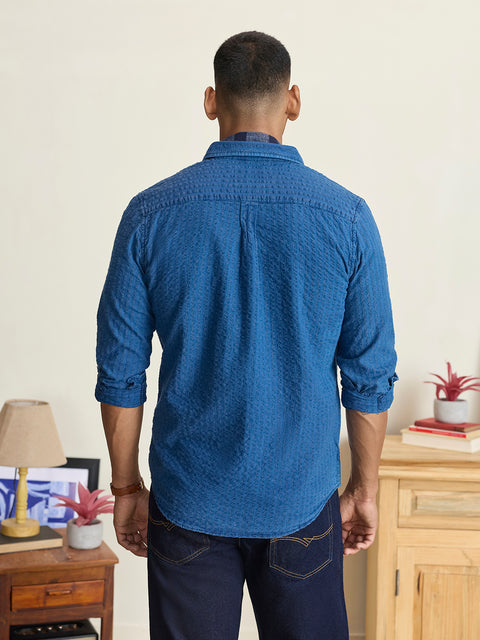 Dobby Solid Tailored Fit Shirt