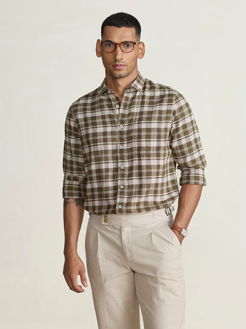 Oxford Checkered Tailored Fit Shirt