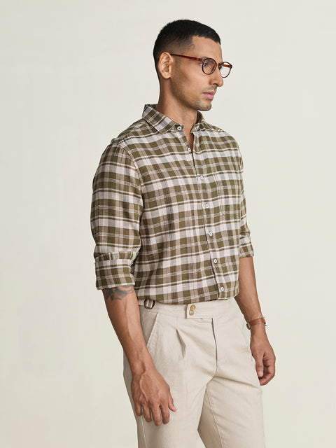Oxford Checkered Tailored Fit Shirt
