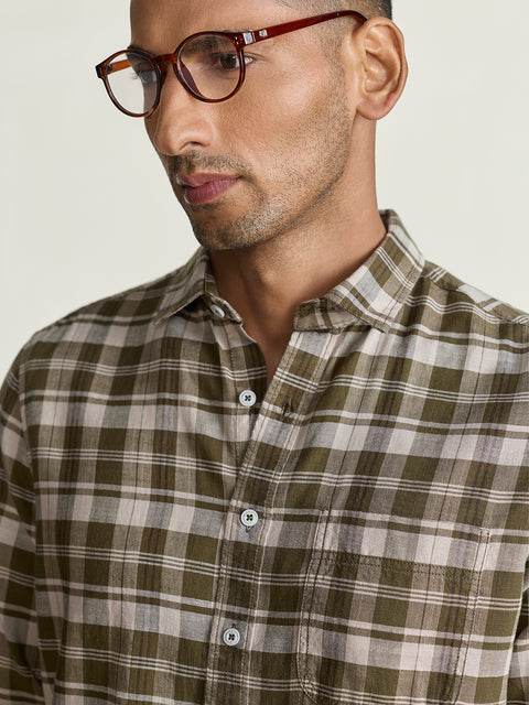 Oxford Checkered Tailored Fit Shirt