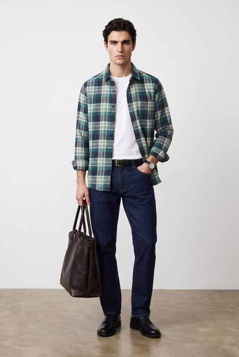 Checked Dobby Cotton Shirt