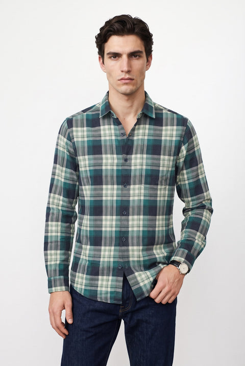 Checked Dobby Cotton Shirt