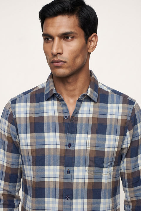 Checked Dobby Cotton Shirt