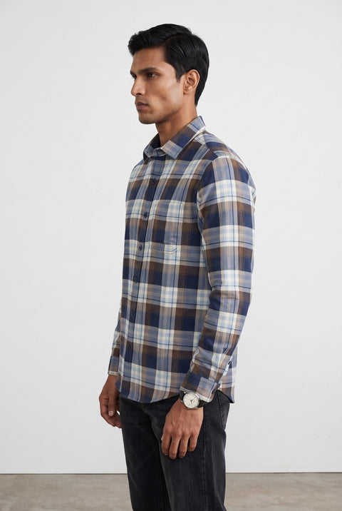 Checked Dobby Cotton Shirt