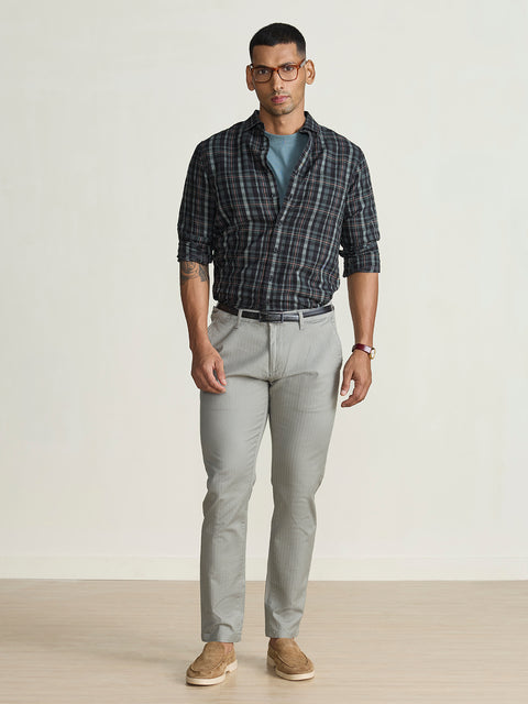 Twill Checkered Tailored Fit Shirt
