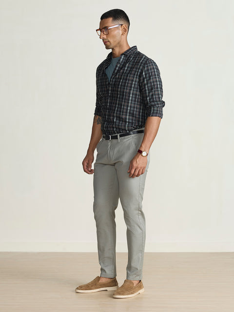 Twill Checkered Tailored Fit Shirt