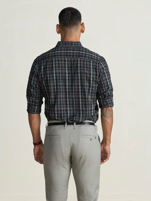Twill Checkered Tailored Fit Shirt