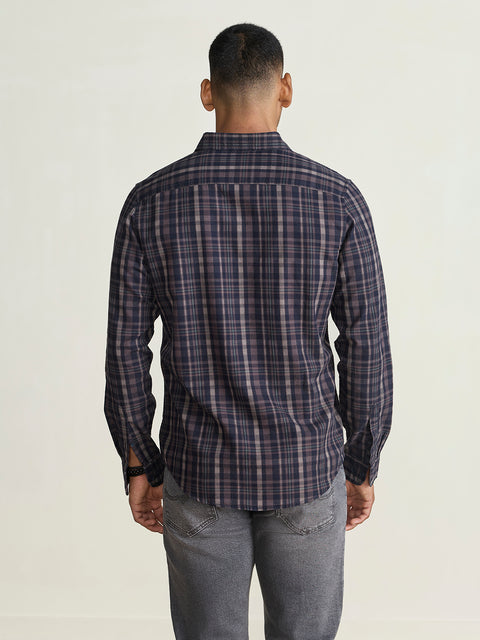 Twill Checkered Tailored Fit Shirt