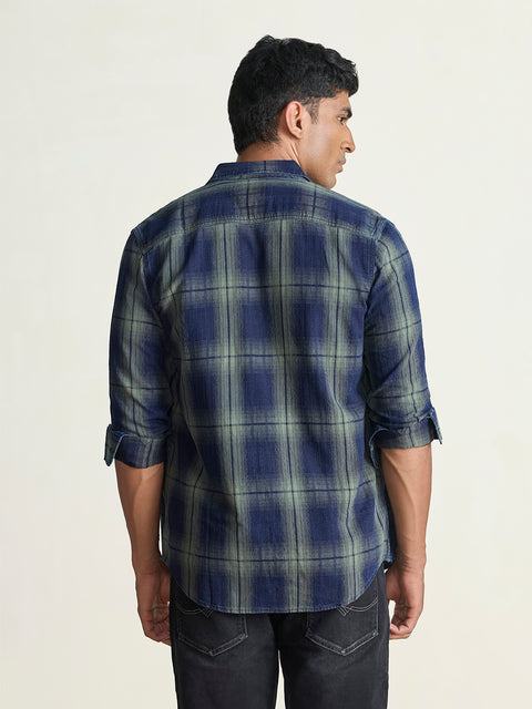 Dobby Checkered Tailored Fit Shirt