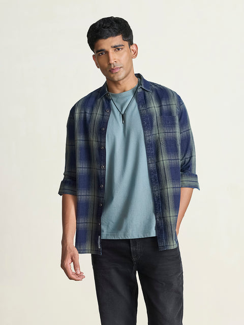 Dobby Checkered Tailored Fit Shirt