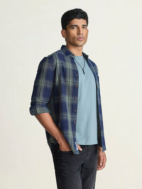 Dobby Checkered Tailored Fit Shirt