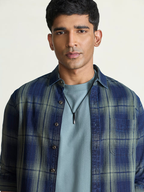 Dobby Checkered Tailored Fit Shirt