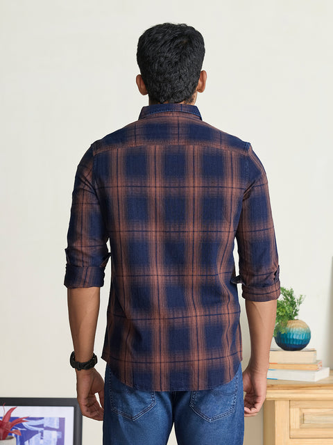 Dobby Checkered Tailored Fit Shirt