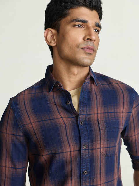 Dobby Checkered Tailored Fit Shirt