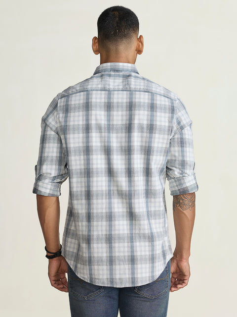 Corduroy Checkered Tailored Fit Shirt