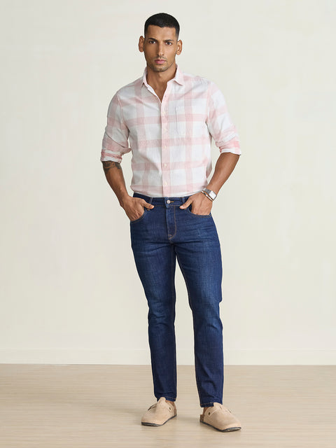 Corduroy Checkered Tailored Fit Shirt