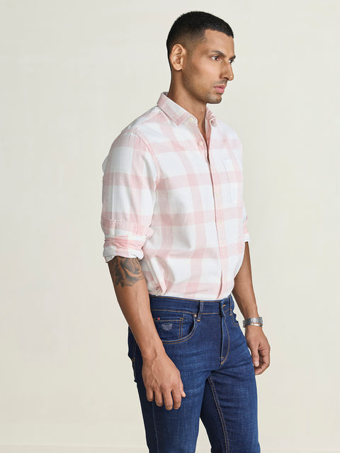 Corduroy Checkered Tailored Fit Shirt