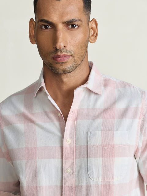 Corduroy Checkered Tailored Fit Shirt
